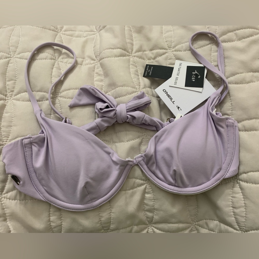 O’Neill Purple Saltwater Solid Bikini Top D Cup XS